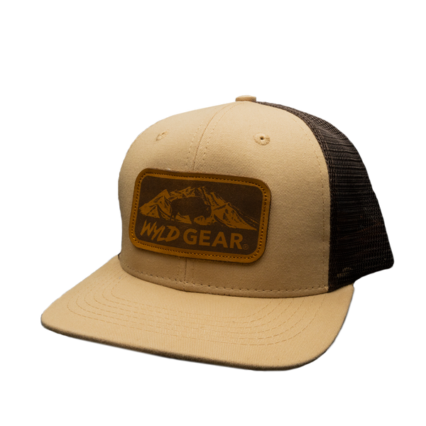 Brown and White Snapback Hat with Buffalo Design il_1080xN.1287199610_k69v.jpg main image 3